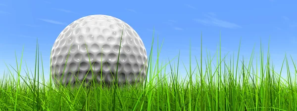 Golf ball at horizon — Stock Photo, Image