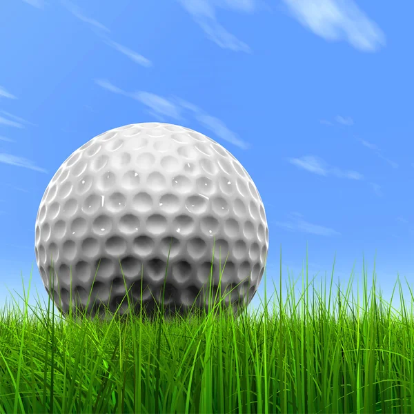 Golf ball op horizon — Stockfoto