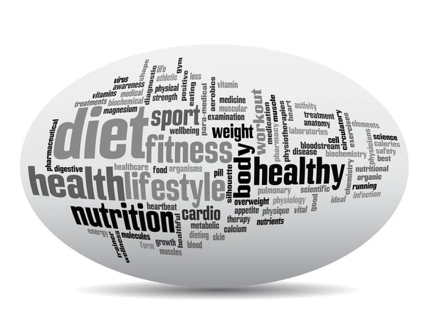 Gezondheid word cloud — Stockfoto