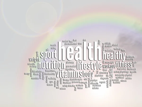 Health abstract word cloud — Stock Photo, Image