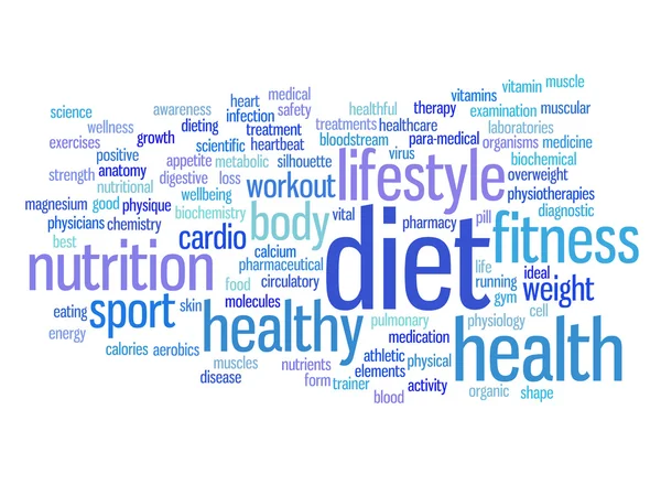 Gezondheid word cloud — Stockfoto