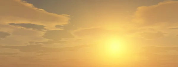 Sunrise background, sun close to horizon — Stock Photo, Image