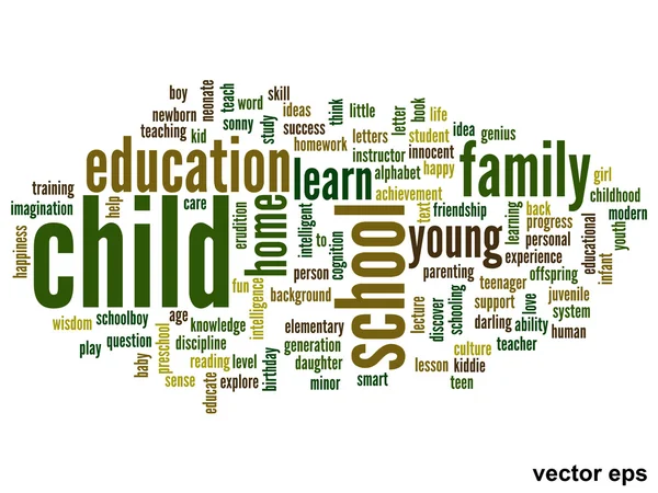 Educação Word Cloud — Vetor de Stock