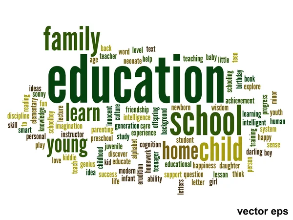 Educação Word Cloud — Vetor de Stock