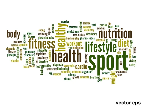 Health word cloud — Stock Vector