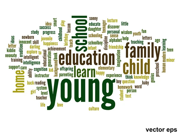 Educação Word Cloud — Vetor de Stock