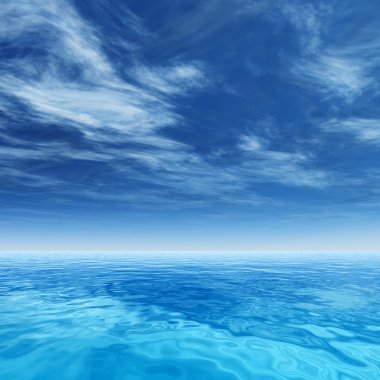 kavramsal deniz ya da okyanus su dalgaları