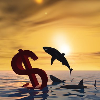 kavramsal kanlı Doları sembolü