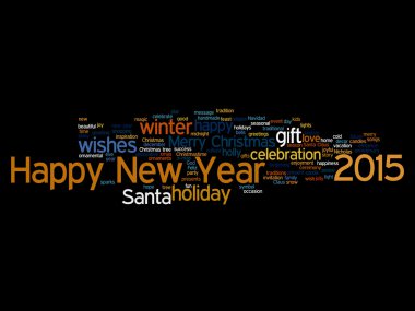 abstract holiday text word cloud