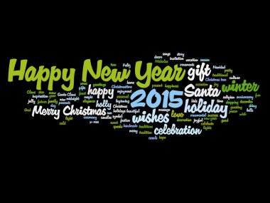 Christmas abstract holiday word cloud