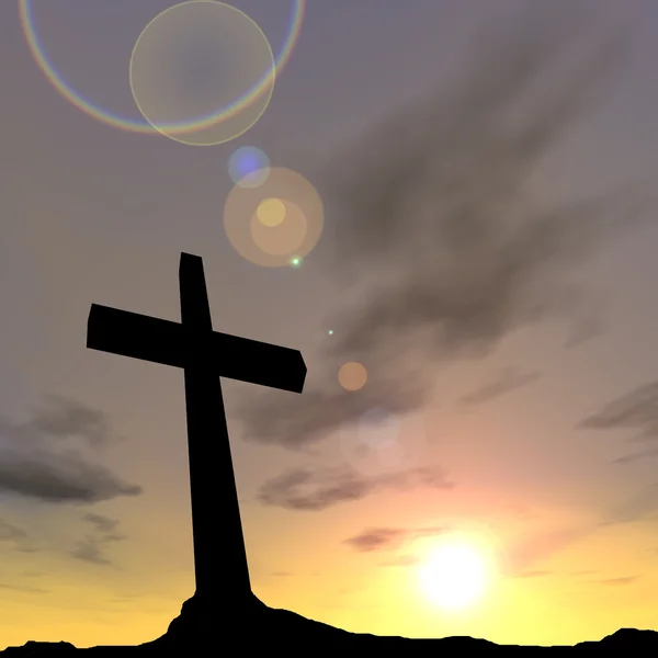 Religion symbol silhouette — Stock Photo, Image