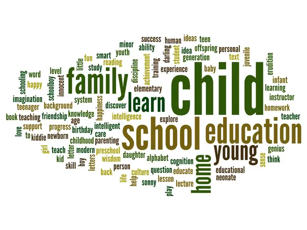 Child abstract word cloud — Stock Photo, Image