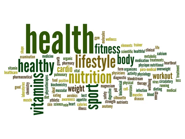 Gezondheid word cloud — Stockfoto