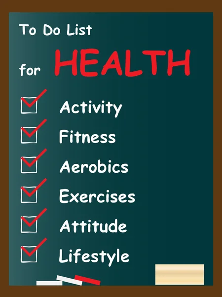 Health or sport chalk text — Stock Photo, Image