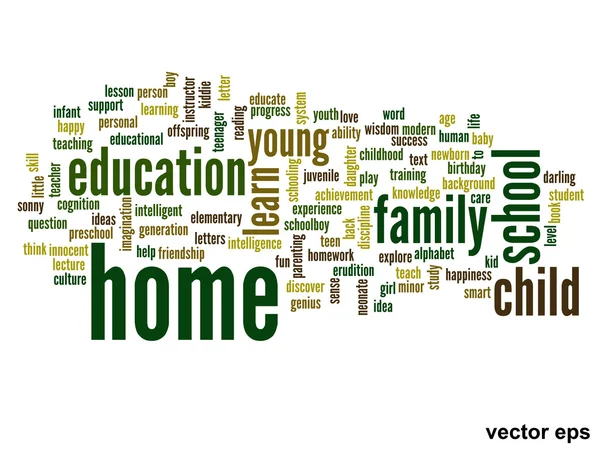 Educação Word Cloud — Vetor de Stock