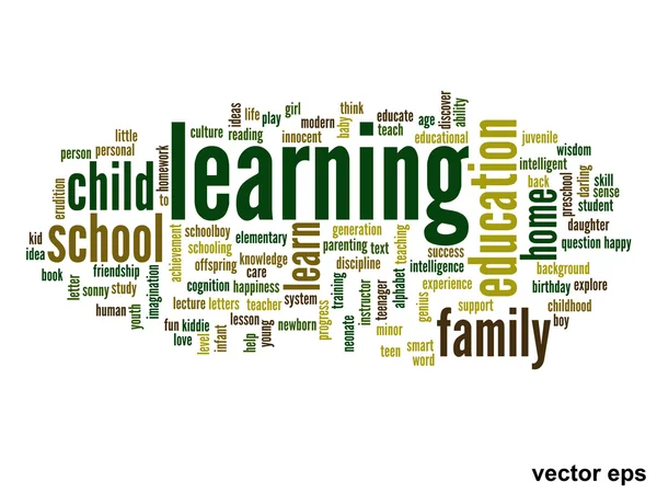 Utbildning word cloud — Stock vektor