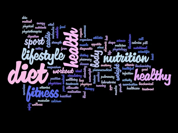 Diet or sport word cloud — Stock Photo, Image