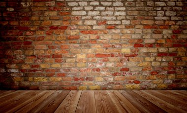 zemin ve tuğla duvar