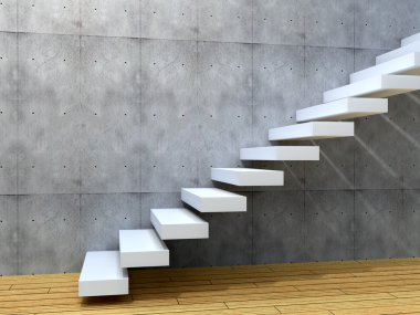 adımları bir duvar arka plan yakınındaki