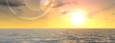 Su ile güzel bir deniz manzarası