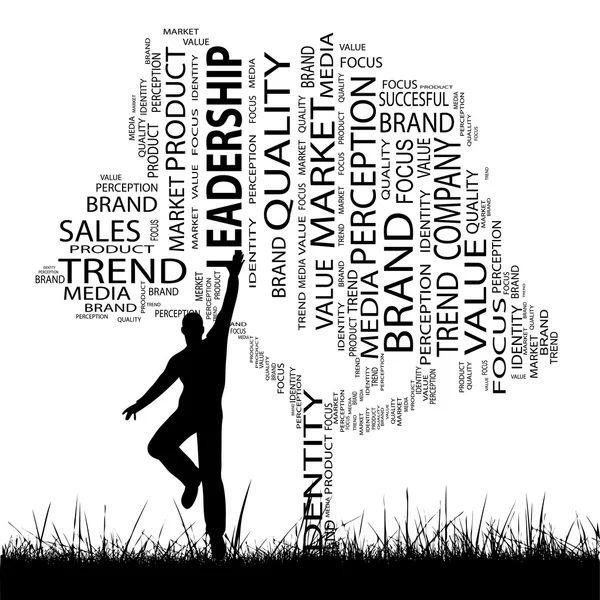 Media tree and grass word cloud — Stock Photo, Image