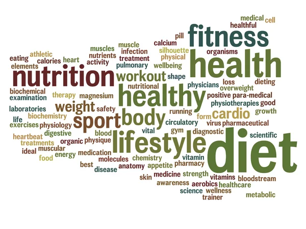 Gezondheid word cloud — Stockfoto