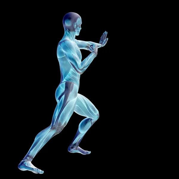 Mensch oder Mensch mit Muskeln — Stockfoto