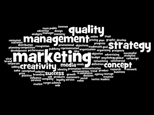 Marketing and success word cloud — Stock Photo, Image