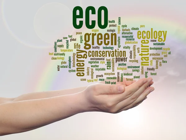 Conservation word cloud text — Stock Photo, Image