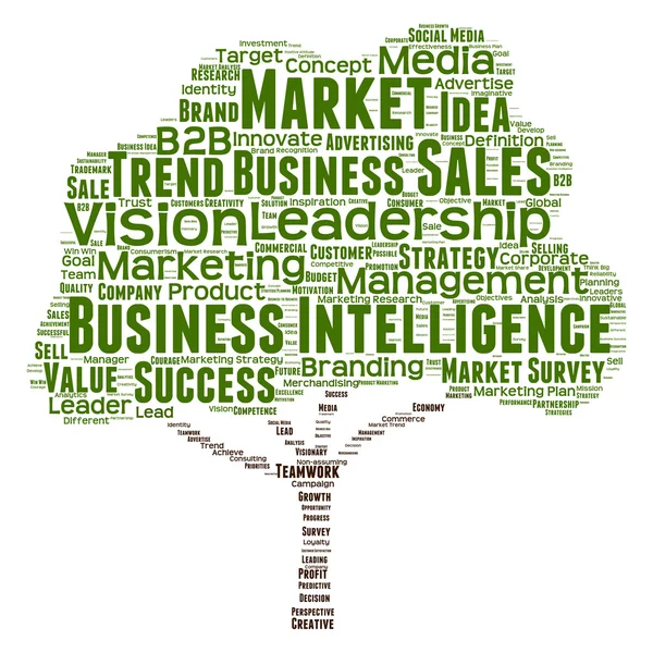 Marketing of business word cloud — Stockfoto