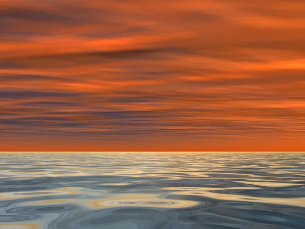 L'eau et les vagues et le ciel — Photo