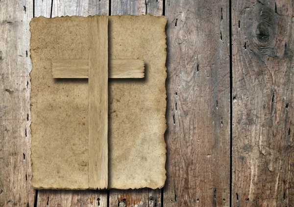 Banner with a Christian religious cross — Stock Photo, Image