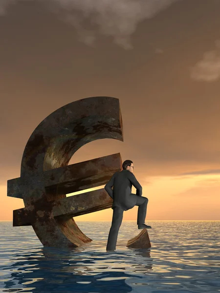 Valuta simbolo dell'euro — Foto Stock