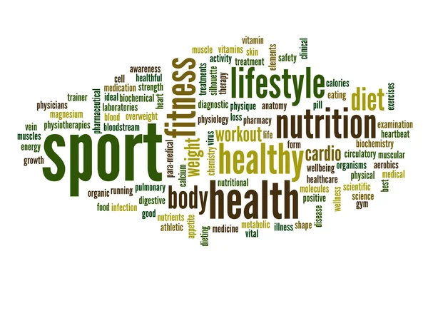 Sport and health word cloud — Stock Photo, Image