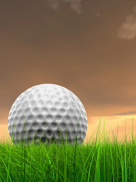 Golfboll på horizon — Stockfoto