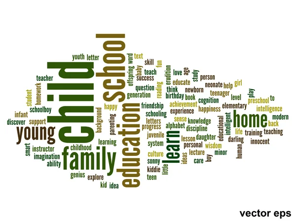 Utbildning word cloud — Stock vektor