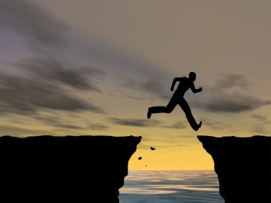 işadamı siluet atlar