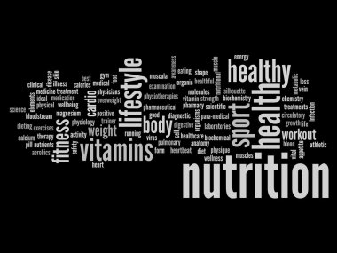 beslenme ve sağlık kelime bulutu