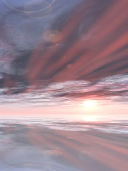 Su ve gökyüzünün yansıması — Stok fotoğraf