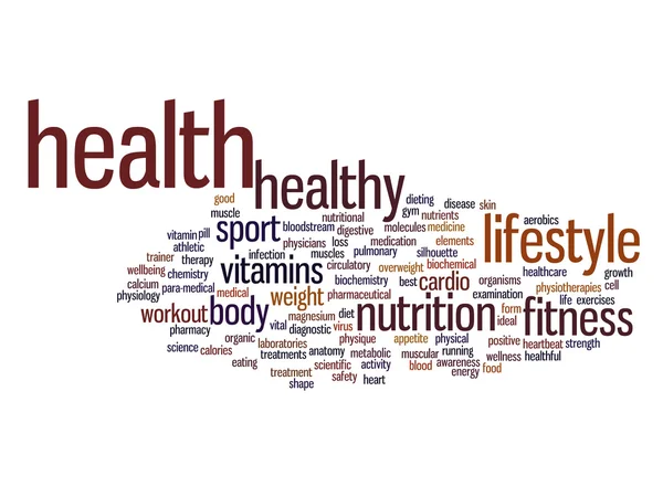 Gezondheid word cloud — Stockfoto