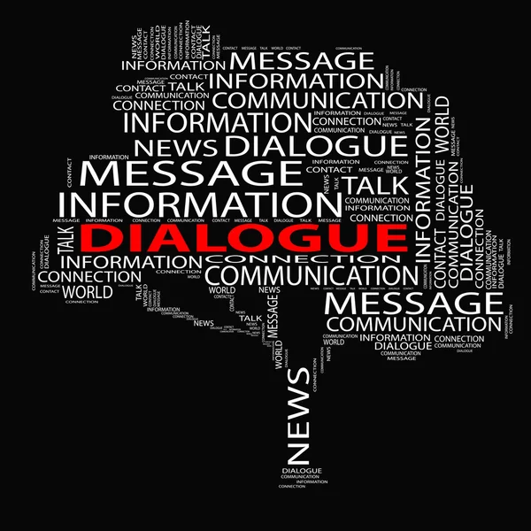 Dialoog word cloud — Stockfoto