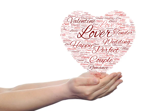 Valentinstag Wordcloud-Text — Stockfoto