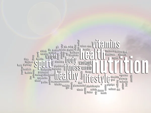 Health abstract word cloud — Stock Photo, Image