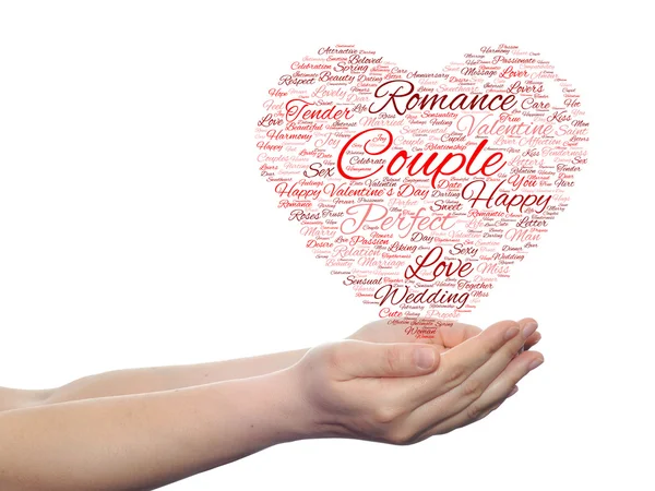 Valentinstag Wordcloud-Text — Stockfoto