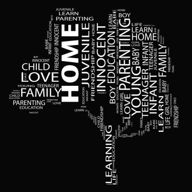 tree made of home text
