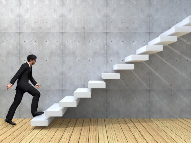 bir merdiven tırmanma işadamı