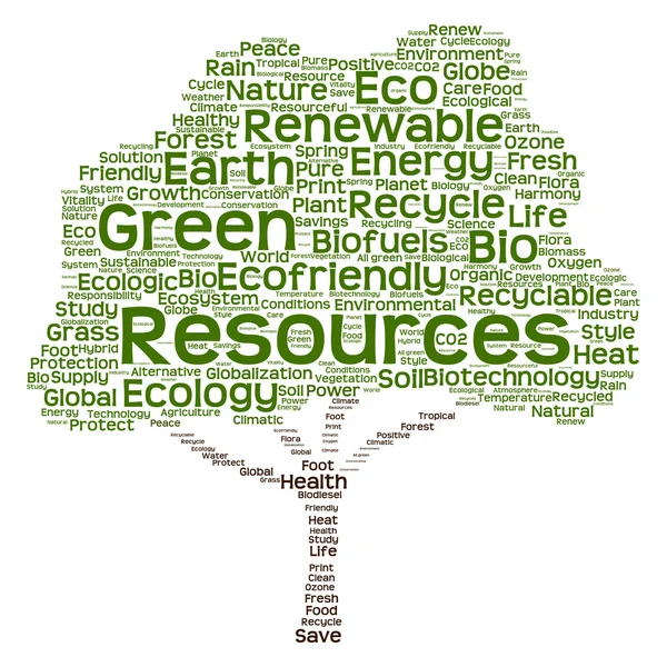Ecologia, reciclagem ou texto energético — Fotografia de Stock