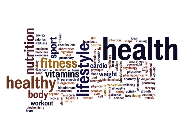 Gezondheid word cloud — Stockfoto