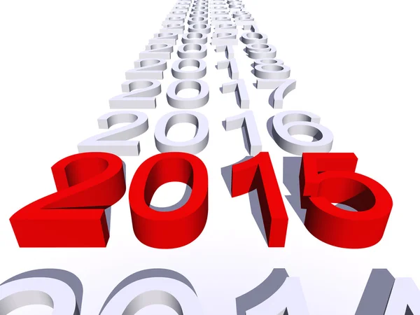 Red 2015 new year text standing out of the crowd — Φωτογραφία Αρχείου