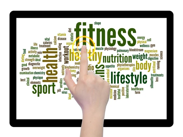 Fitness word cloud — Stockfoto